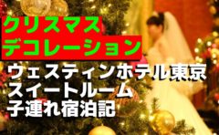 クリスマスのウェスティンホテル東京に子連れでスイートルームに宿泊 ハッピーバケーション
